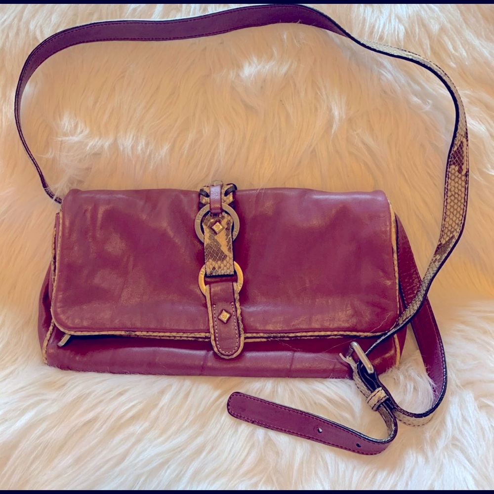 Authentic MCM Sling Foldover Crossbody Bag
